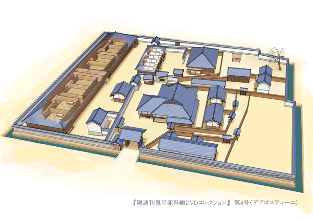 小伝馬町の牢獄復元鳥瞰図